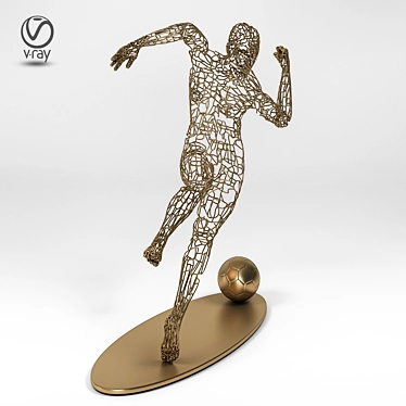 Modern Metal Men Statue 3D model image 1 