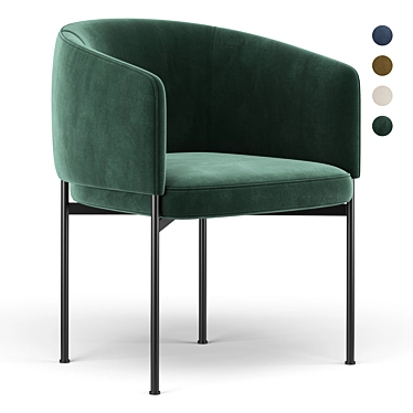 Sleek Bonnet Dining Chair: Timeless Elegance 3D model image 1 