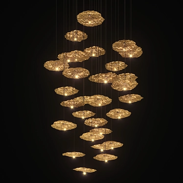 Catellani & Smith Gold Moon Chandelier 3D model image 1 