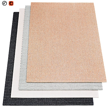 Luxe Textured Carpets 3D model image 1 