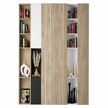 Spacious Shelves Cabinet: 2600x1800x300mm 3D model image 1 