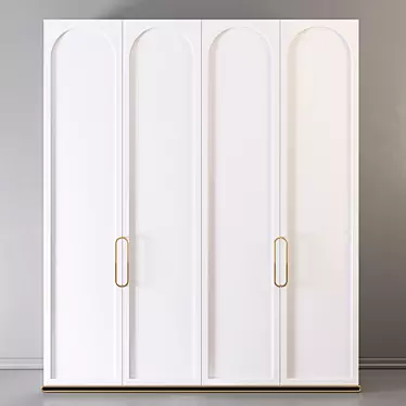 Modern 74" Wardrobe 3D model image 1 