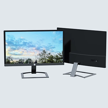 HP 21.5" Widescreen LCD Monitor 3D model image 1 
