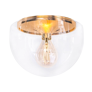 Elegant Raya Flush Mount Light 3D model image 1 