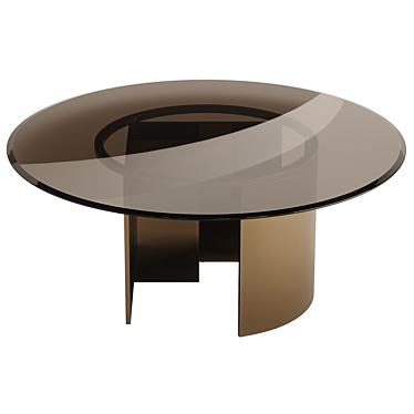 FENDI CONSTELLATION EFFE TABLE: Elegant Bronze Glass Design 3D model image 1 