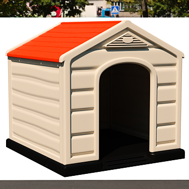 3D Dog Kennel: Stylish and Functional 3D model image 1 