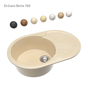 Classic Sink with Large Bowl and Flap 3D model image 1 