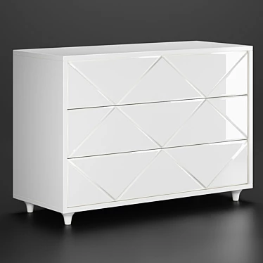 Cloudy Elegance Dresser 3D model image 1 