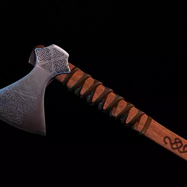 Viking battle axe "Mammen" Game ready model