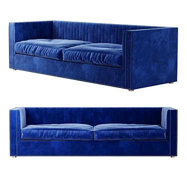 Buenos Aires Velvet Sofa: Comfort & Style 3D model image 1 