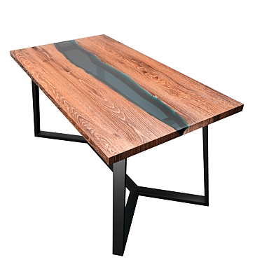 Modern Loft Table - Resin Finish 3D model image 1 