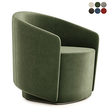 Modern Padova U Armchair: Sleek Design, Multiple Colors 3D model image 1 