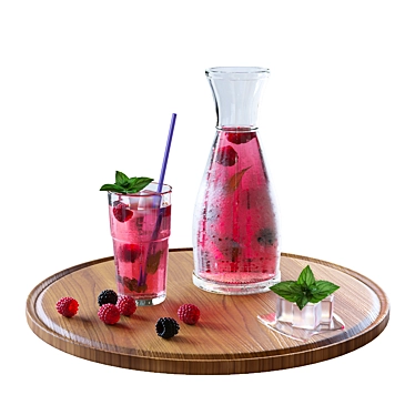 Refreshing Berry Lemonade with Mint 3D model image 1 