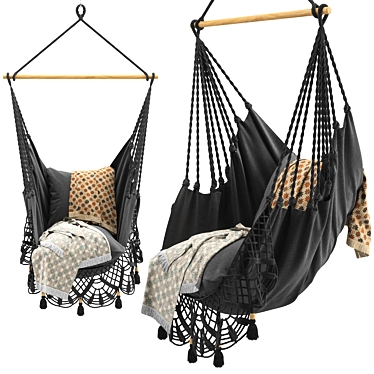 Boho Oasis Hammock Chair 3D model image 1 