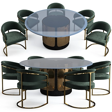 Luxury Visionnaire Dining Set 3D model image 1 