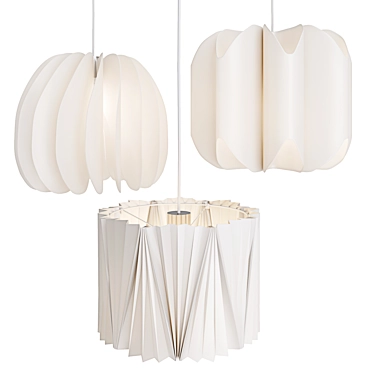 Modern Pleated Pendant Lamp - 33cm Diameter
Stylish White Pendant Lamp - 47cm Diameter
Contemporary White Ceiling 3D model image 1 