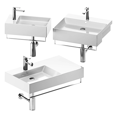 Catalano Set: Stylish Wall Hung Washbasins 3D model image 1 