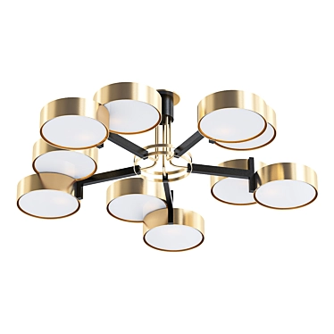Elegant Murano Glass Chandelier 3D model image 1 