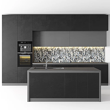 Stylish Kitchen05: Modern Design & Maximum Functionality 3D model image 1 