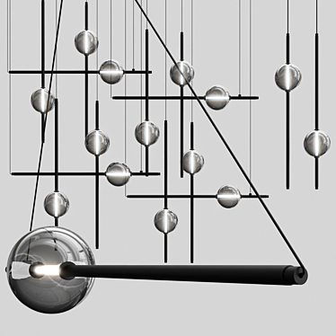 Contemporary Mikado Pendant Light 3D model image 1 