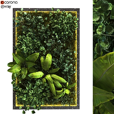 Green Haven Vertical Garden Set 3D model image 1 