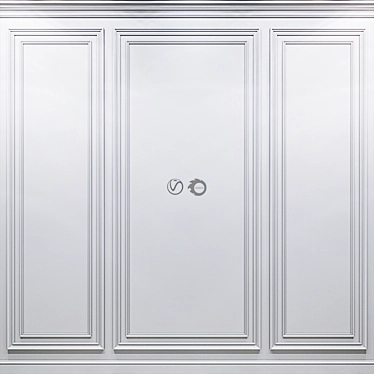 Modern Wall Panel Molding 3D model image 1 