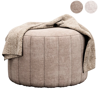 Elegant Kensington Ottoman 3D model image 1 