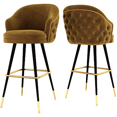 Stylish Deer Bar Chair 3D model image 1 