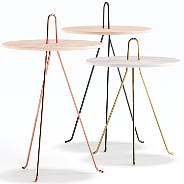 Sleek Oak Table: Tipi by Objekto 3D model image 1 