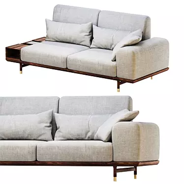 Elegant PORADA Argo Sofa 3D model image 1 