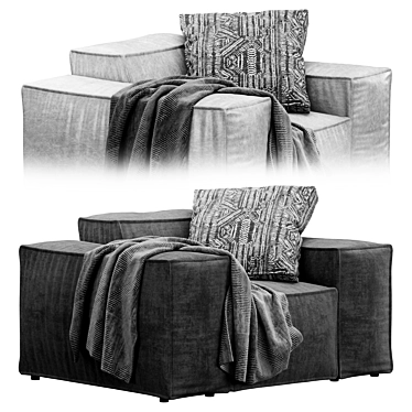 Melia Armchair: Stylish & Comfortable 3D model image 1 