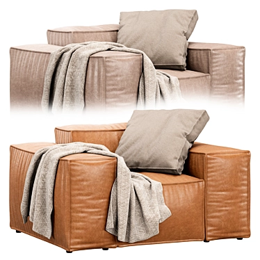 Melia Leather Armchair by Blanche 3D model image 1 