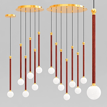 BAST MORE Brass Pendant Collection 3D model image 1 