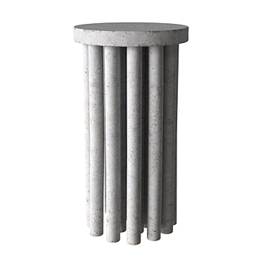 Elegant Sculpted Side Table | Artful Design 3D model image 1 