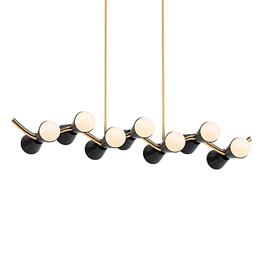 Wave of Elegance Chandelier 3D model image 1 