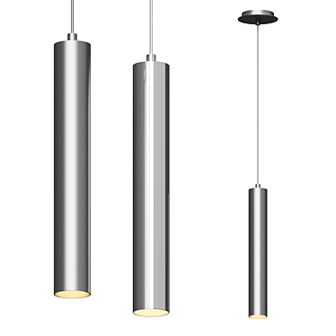 Modern Metal Pendant Light 3D model image 1 