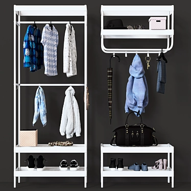 Modern Storage Hanger: Ikea Mackapar 3D model image 1 