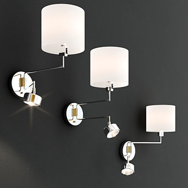 Thelma Chrome Wall Lamp 3D model image 1 