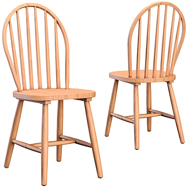 Windsor Chair (4 Colors) - Classic Design for Any Space 3D model image 1 