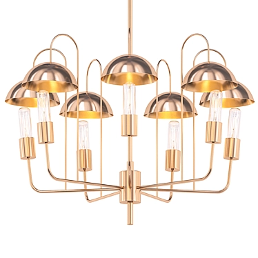 Exquisite 1960s Swedish Chandelier 3D model image 1 