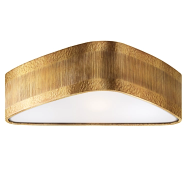 Sleek Allegra Bulkhead: Aged Brass Lighting 3D model image 1 