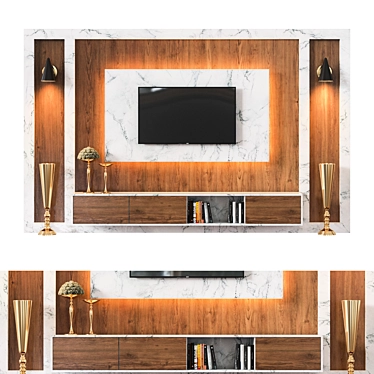 SlimMount TV Wall Mount 3D model image 1 