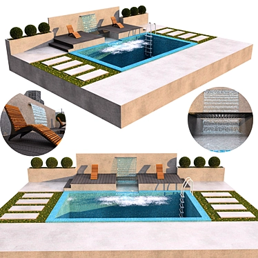 Serenity Falls Pool 3D model image 1 
