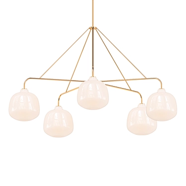 Elegant Holborn 5 Chandelier 3D model image 1 