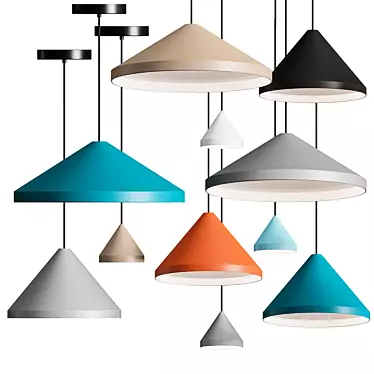 Vibia North LED Hanging Lamp: Elegant, Versatile Lighting 3D model image 1 