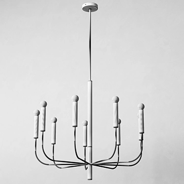 Elegant Bronze Chandelier: Dantone Home Marcus 3D model image 1 