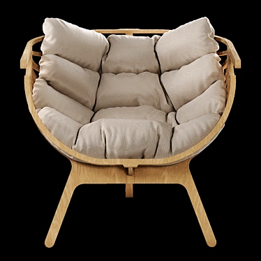 Elegant Shell Chair: Branca Lisboa 3D model image 1 