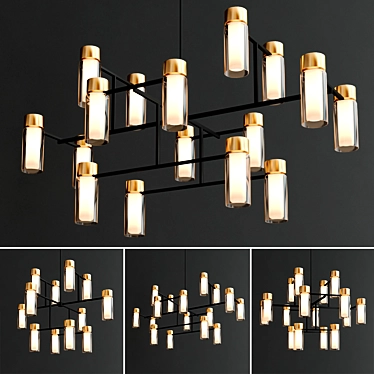 Elegant OSMAN Chandeliers by Tooy 3D model image 1 