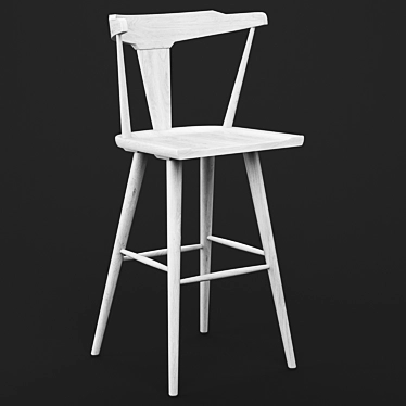 Elegant Ruthie Bar Stool 3D model image 1 
