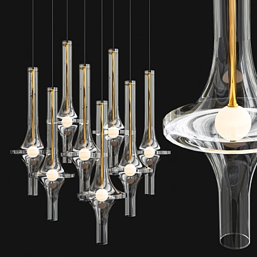 Wonder Penta: Stylish Suspended Lamp 3D model image 1 